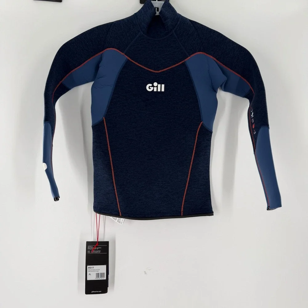 Gill Marine RS17 Race FireCell 3.5mm Long Sleeve Top Dark Denim Orange JL